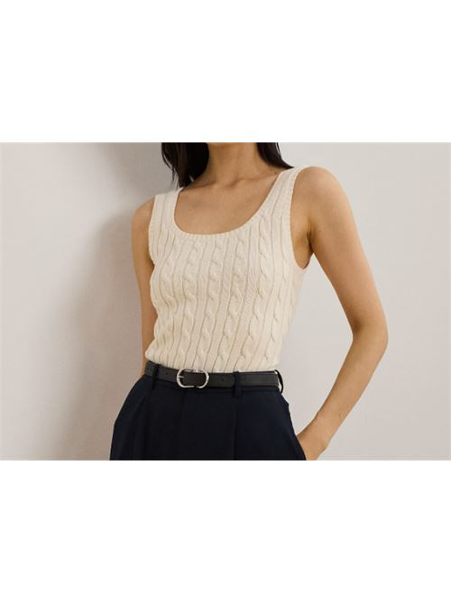 CABLE KNIT VEST LAUREN RALPH LAUREN | 200862152001101 NATURAL
